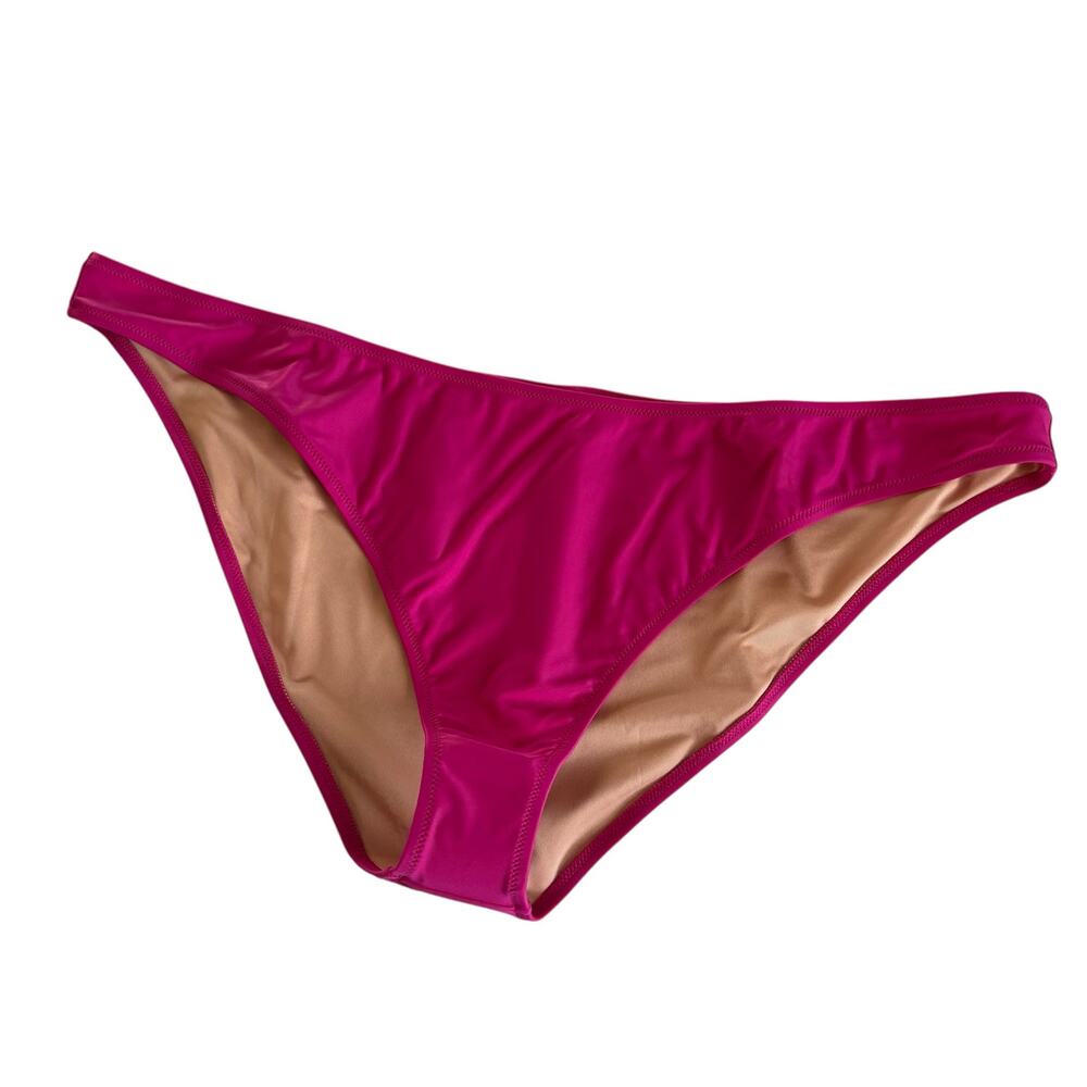 J.Crew Fuchsia Pink Stretch Bikini Hipster Bottoms Women’s Swimwear Size 3X
